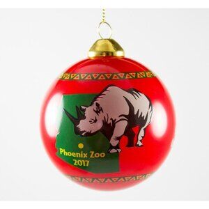 Phoenix Zoo Southern White Rhino Ball Ornament AZ Center for Nature Conservation